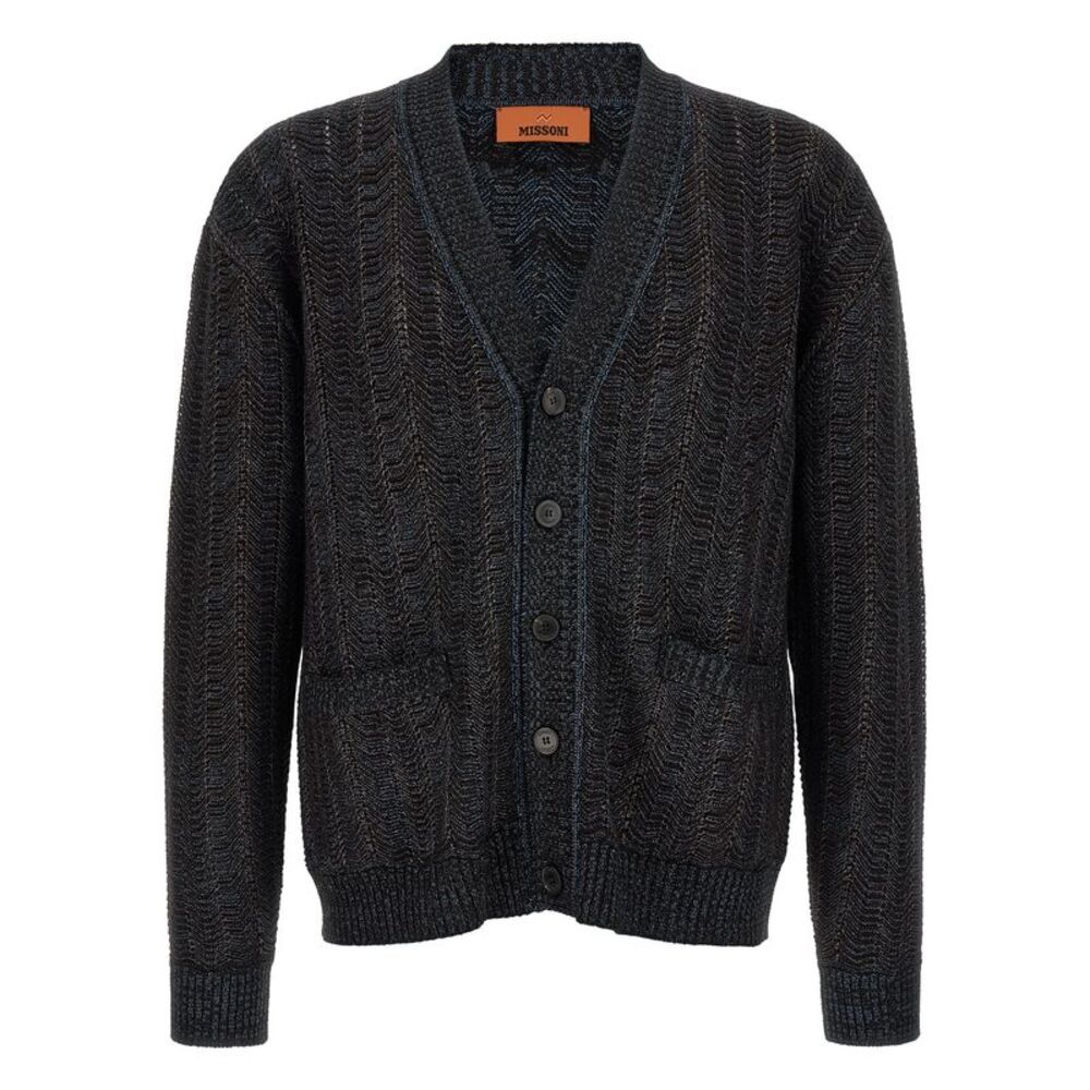 Missoni Blue Viscose Men's Cardigan